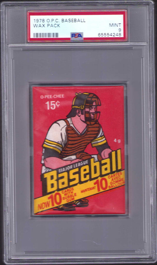 1978 OPC Baseball Wax Pack - Unopened - Graded & Authenticated PSA 9