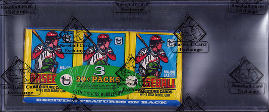 1979 Topps Baseball Grocery Tray - 3 Wax Packs - Sealed & Unopened - BBCE Authenticated