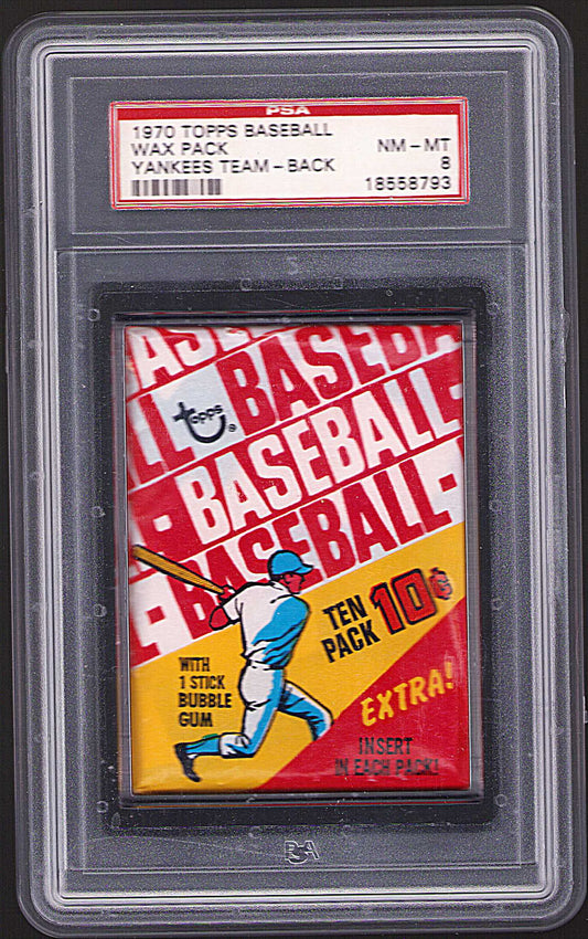 1970 Topps Baseball Wax Pack - Unopened - Graded & Authenticated PSA 8