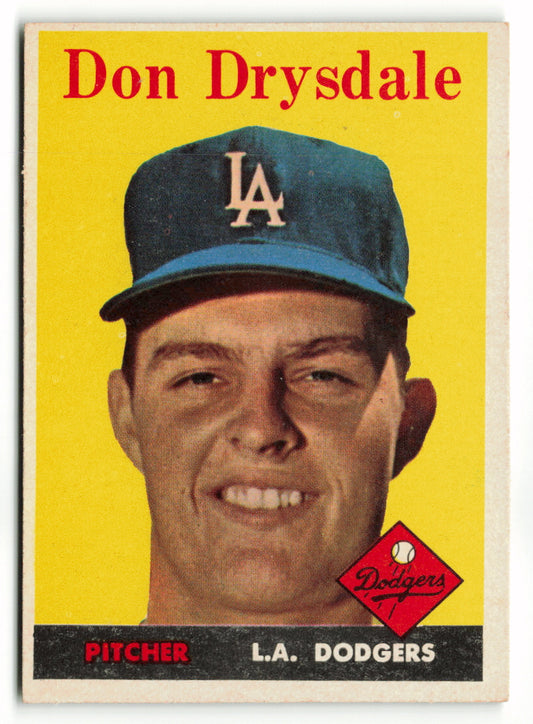 1958 Topps #025 Don Drysdale (2nd Year)