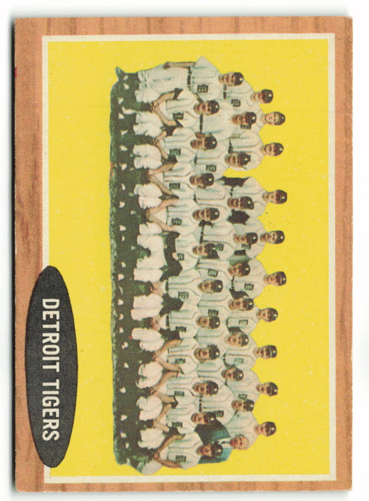 1962 Topps #24 Detroit Tigers Team Card