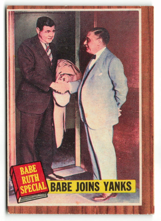 1962 Topps #136 Babe Ruth - Babe Joins Yanks