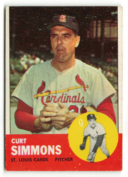 1963 Topps #022 Curt Simmons