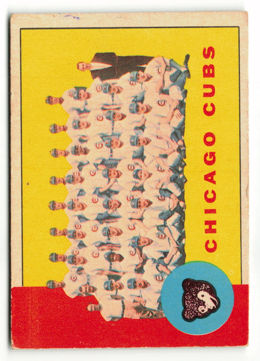 1963 Topps #222 Chicago Cubs Team Card