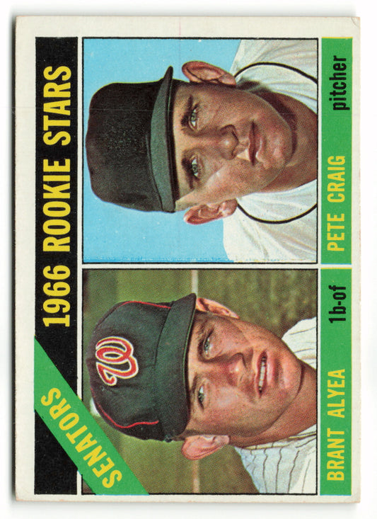1966 Topps #011 Senators 1966 Rookie Stars (Brant Alyea / Pete Craig) RC