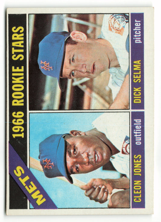 1966 Topps #067 Mets 1966 Rookie Stars (Cleon Jones / Dick Selma) RC