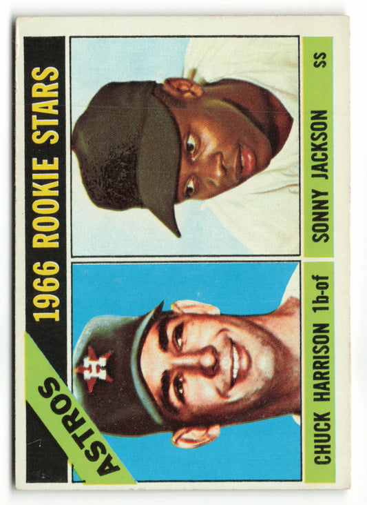 1966 Topps #244 Astros 1966 Rookie Stars (Chuck Harrison / Sonny Jackson) RC