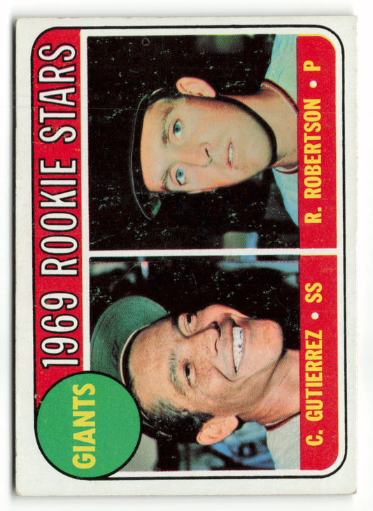 1969 Topps #016 Giants Rookies - Cesar Gutierrez/Rich Robertson