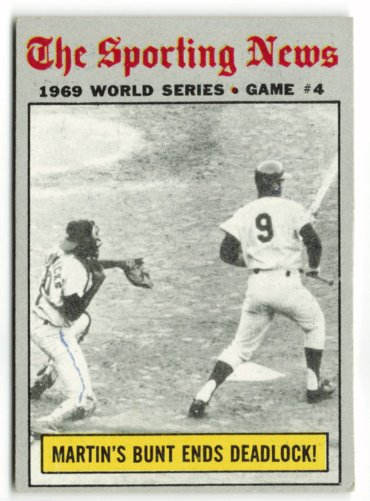 1970 Topps #308 World Series Game 4 - Martin's Bunt Ends Deadlock! WS