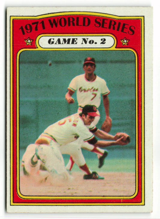 1972 Topps #224 1971 World Series Game No. 2 WS (Belanger/Johnson)