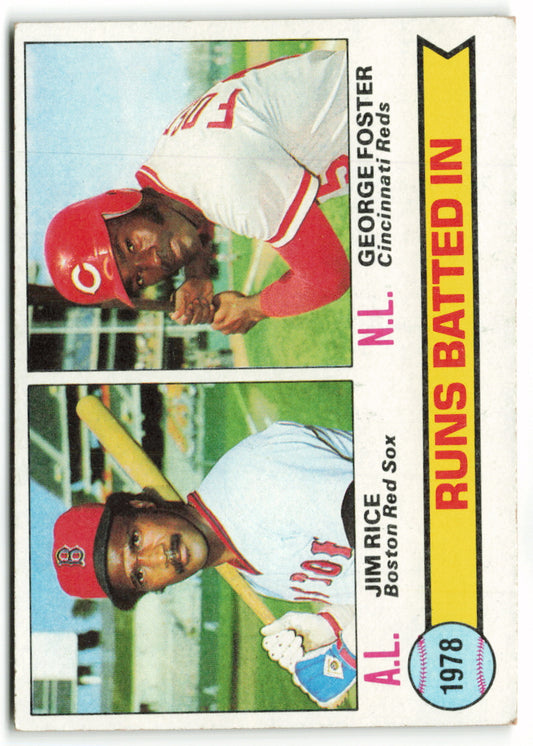 1979 Topps #003 RBI Leaders Jim Rice/George Foster