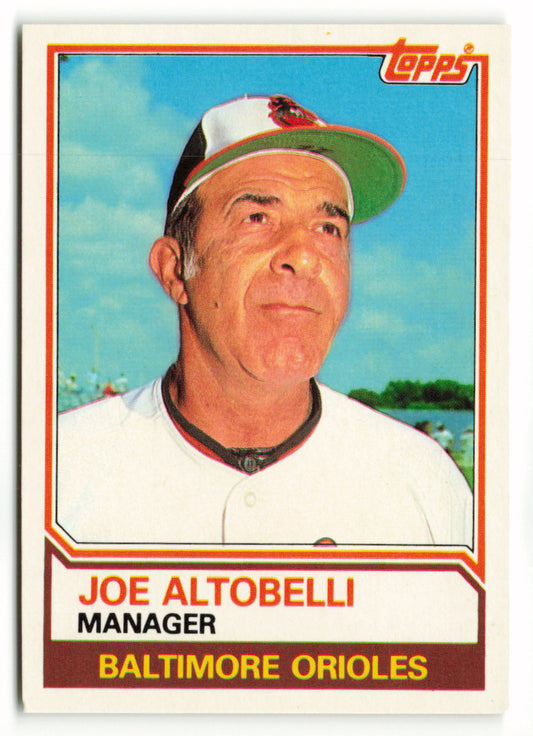 1983 Topps Traded Set #003T  Joe Altobelli MGR
