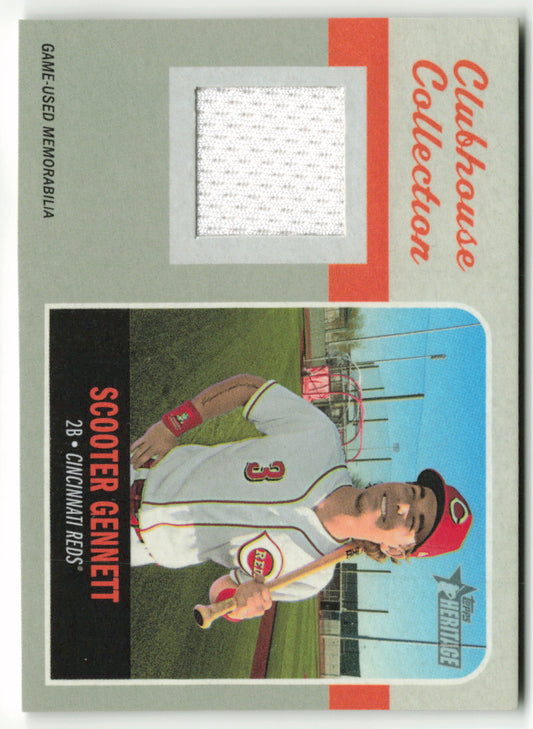 2019 Topps Heritage Clubhouse Collection #CCR-SG Scooter Gennett (White Jersey)