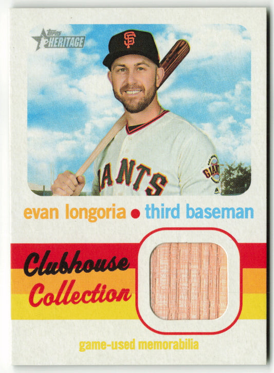 2020 Topps Heritage Clubhouse Collection #CCR-EL Evan Longoria (Bat)