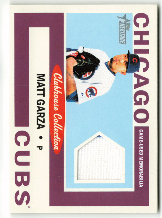 2013 Topps Heritage Clubhouse Collection #CCR-MG Matt Garza (White Jersey)
