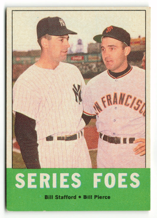 1963 Topps #331 Series Foes (Bill Stafford / Billy Pierce)