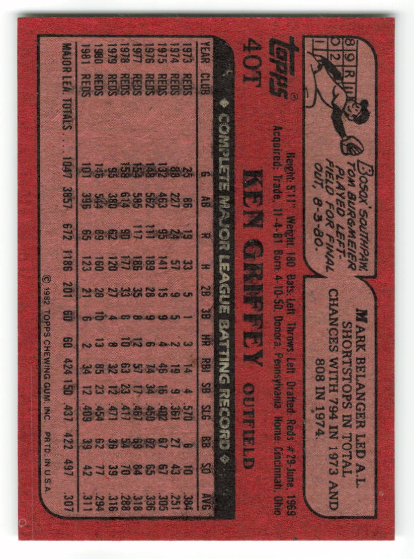 1982 Topps Traded #040T Ken Griffey