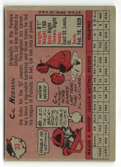 1958 Topps #033a Cal Neeman