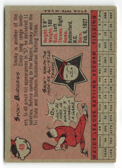 1958 Topps #049 Smoky Burgess