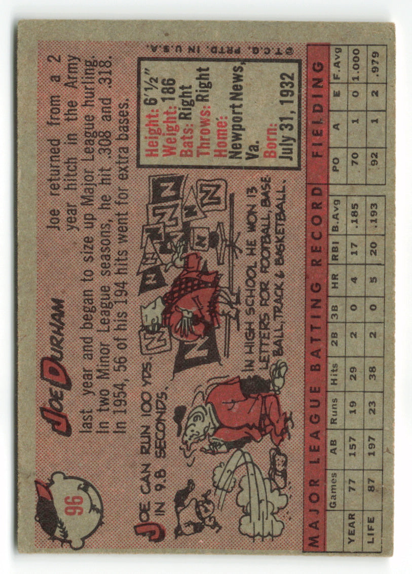 1958 Topps #096 Joe Durham RC