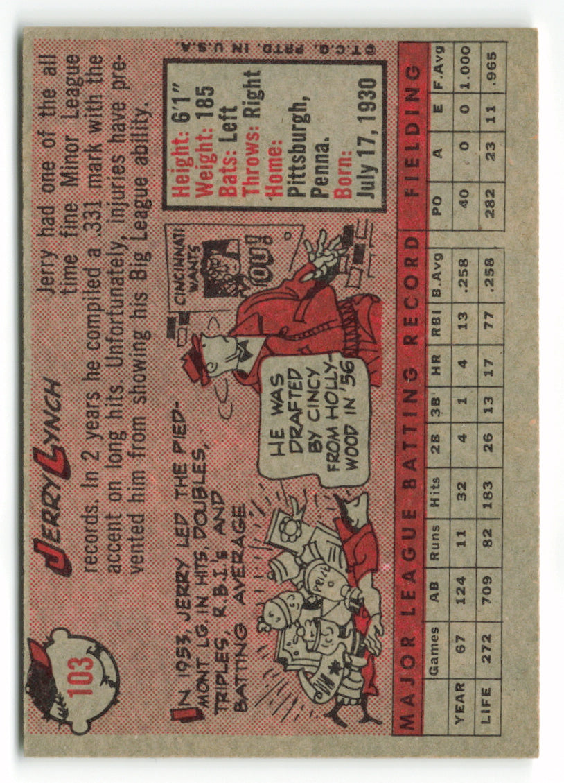 1958 Topps #103 Jerry Lynch