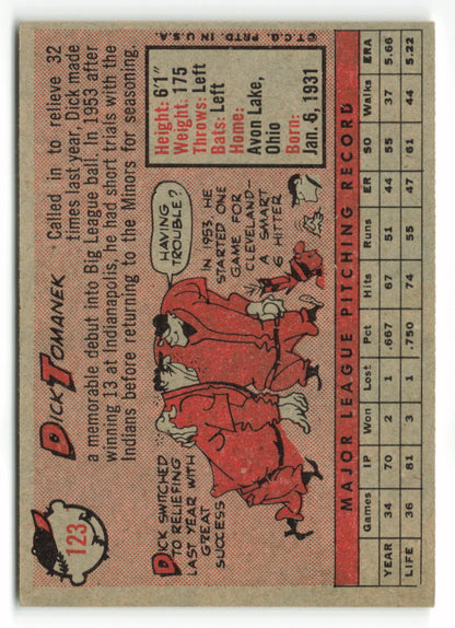 1958 Topps #123 Dick Tomanek RC