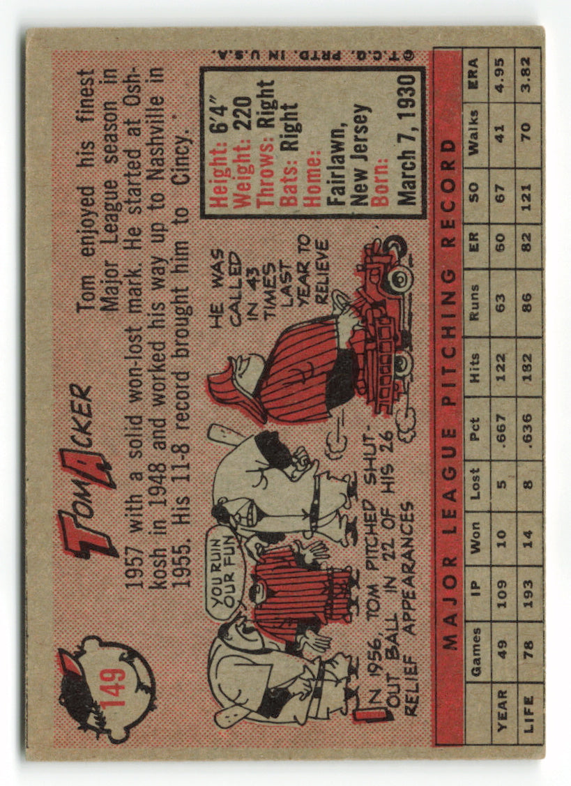 1958 Topps #149 Tom Acker