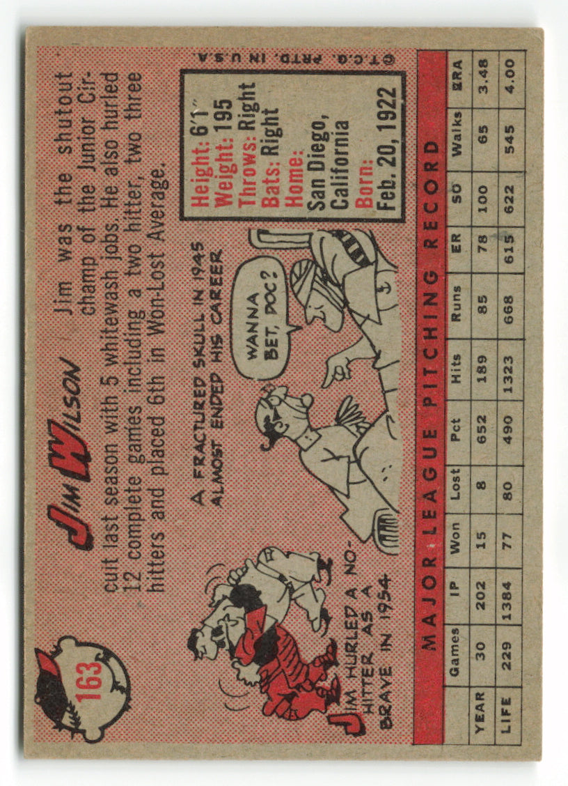 1958 Topps #163 Jim Wilson