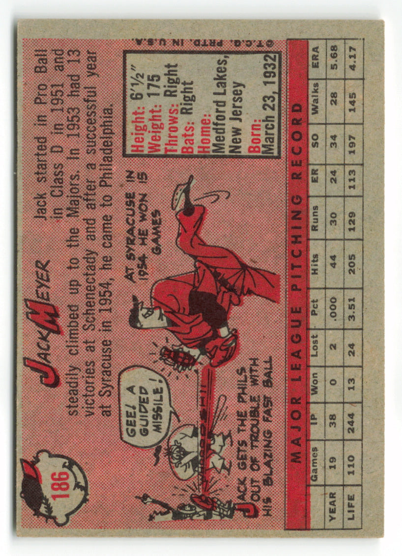 1958 Topps #186 Jack Meyer