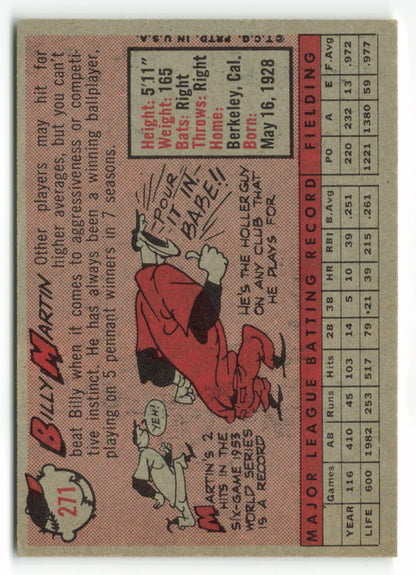 1958 Topps #271 Billy Martin