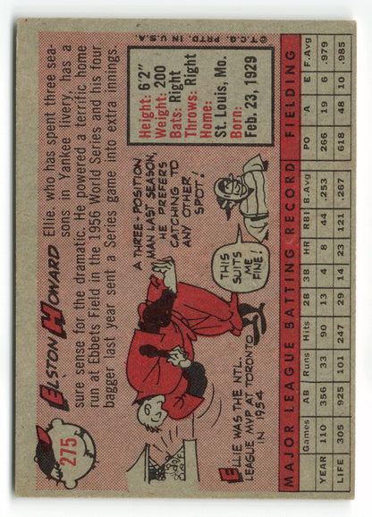 1958 Topps #275 Elston Howard