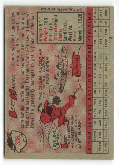 1958 Topps #336 Bert Hamric