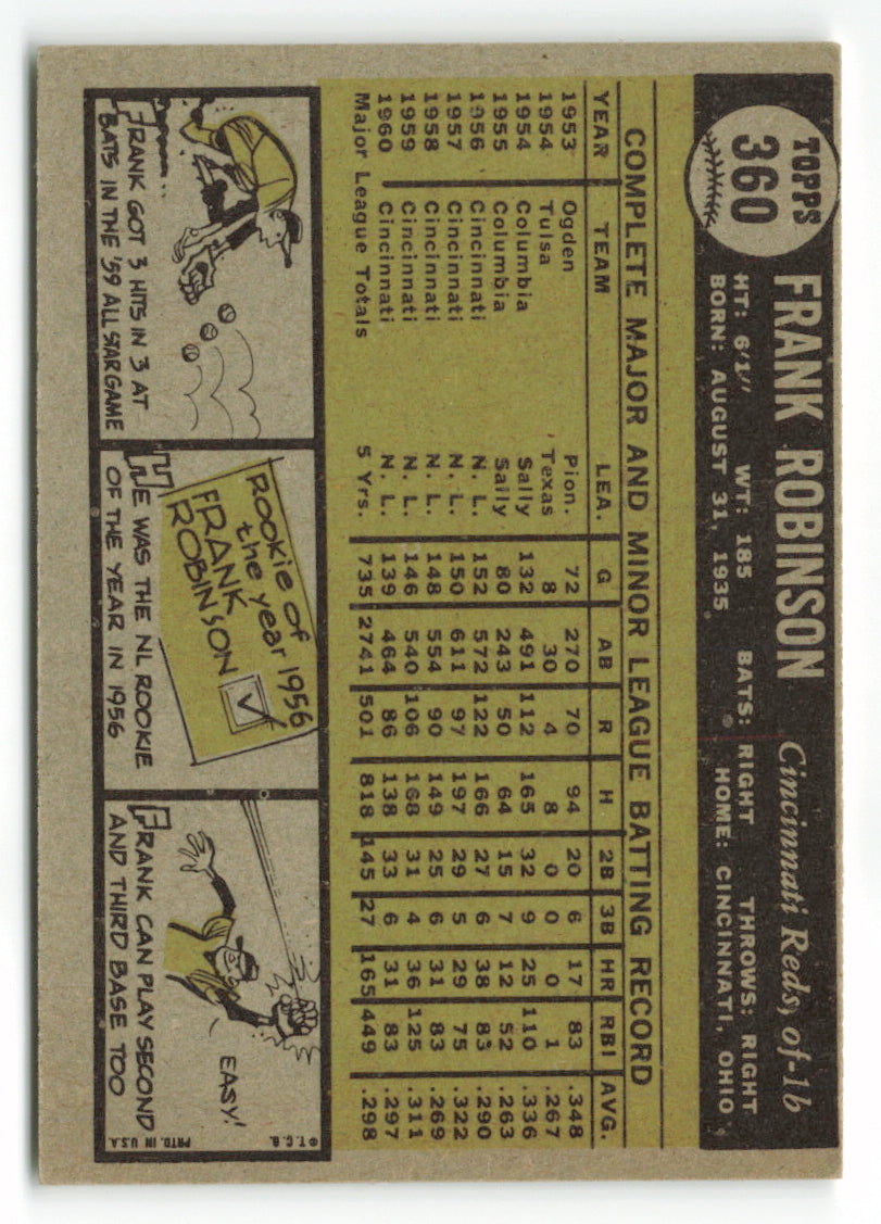 1961 Topps #360 Frank Robinson