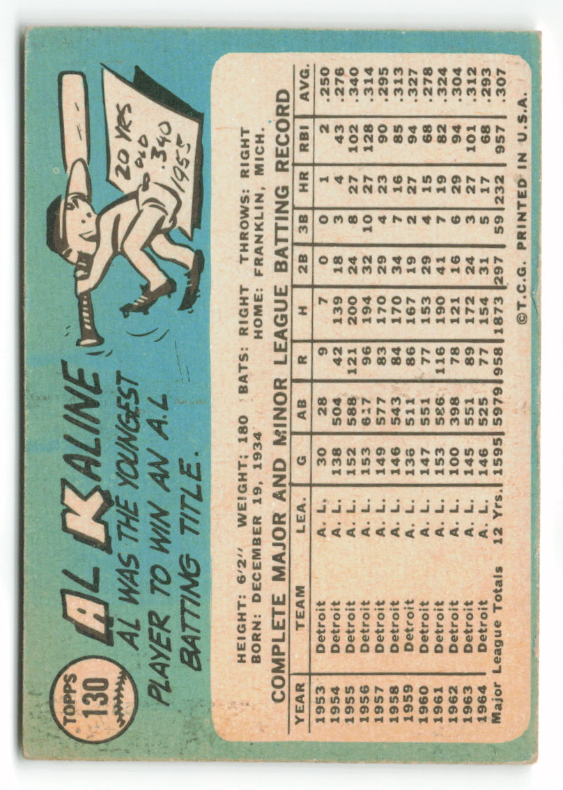 1965 Topps #130 Al Kaline