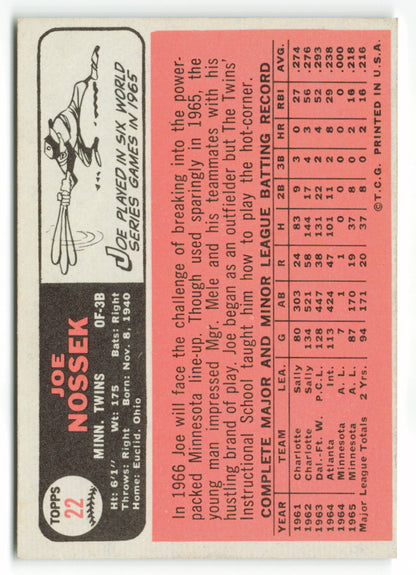 1966 Topps #022 Joe Nossek