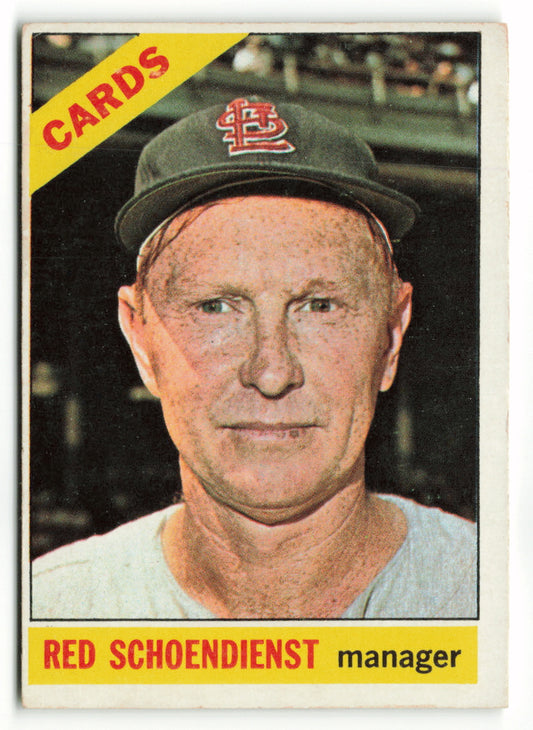 1966 Topps #076 Red Schoendienst MGR