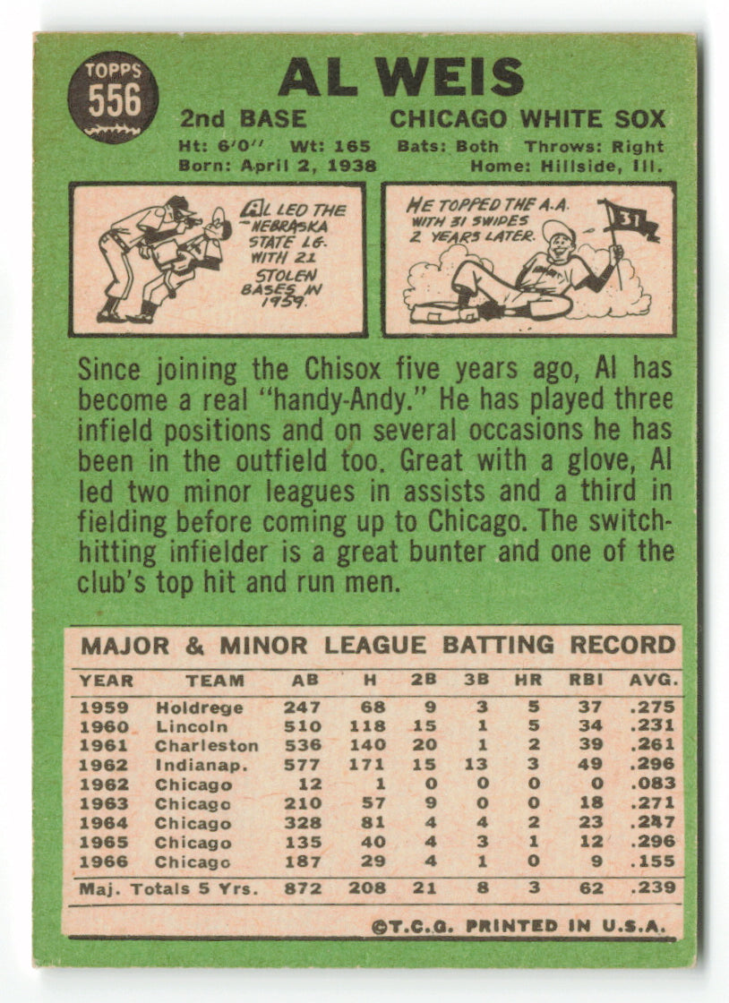 1967 Topps #556 Al Weis