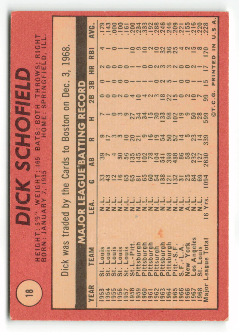 1969 Topps #018 Dick Schofield