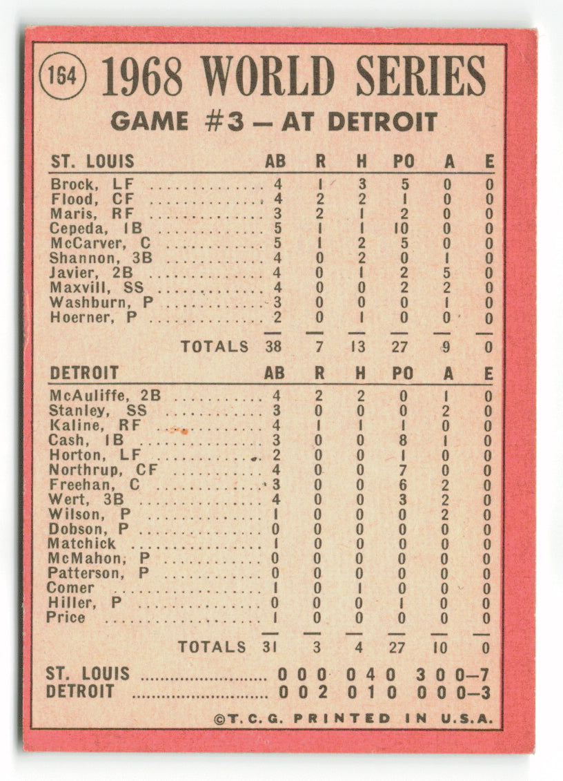 1969 Topps #164 World Series Game 3 - Roger Maris