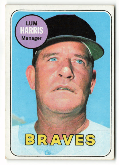 1969 Topps #196 Lum Harris Mgr