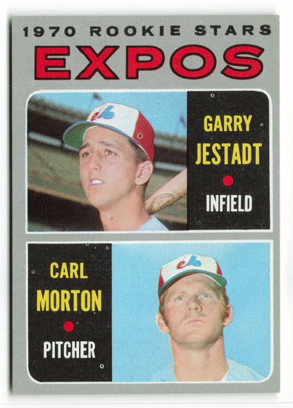 1970 Topps #109 Expos 1970 Rookie Stars (Garry Jestadt / Carl Morton) RC