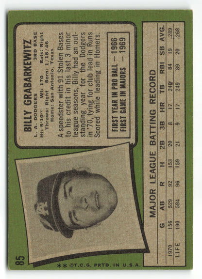 1971 Topps #085 Billy Grabarkewitz