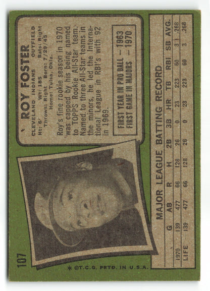 1971 Topps #107 Roy Foster