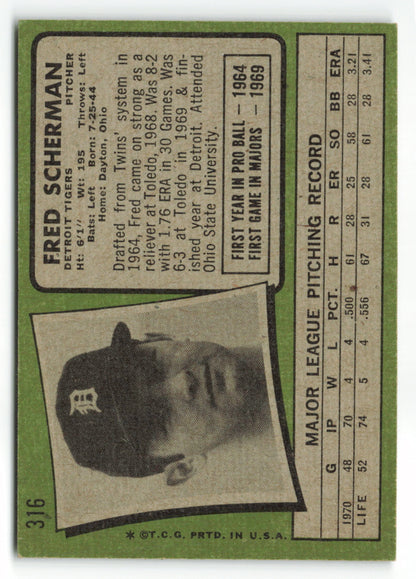 1971 Topps #316 Fred Scherman