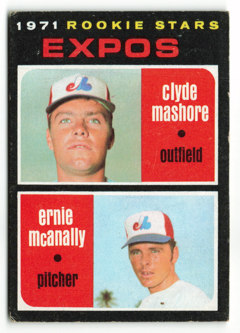 1971 Topps #376 Expos Rookies - Clyde Mashore/Ernie McAnally