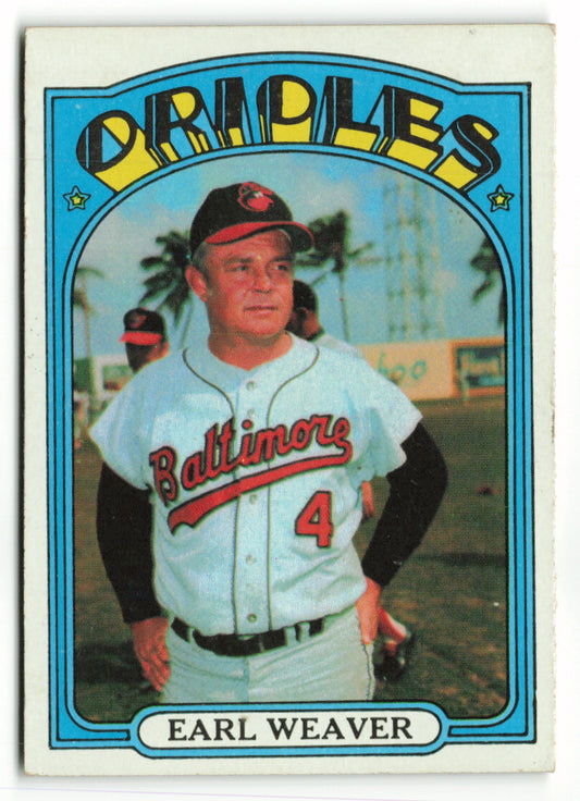 1972 Topps #323 Earl Weaver MGR