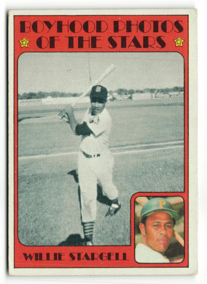 1972 Topps #343 Willie Stargell Boyhood Photo