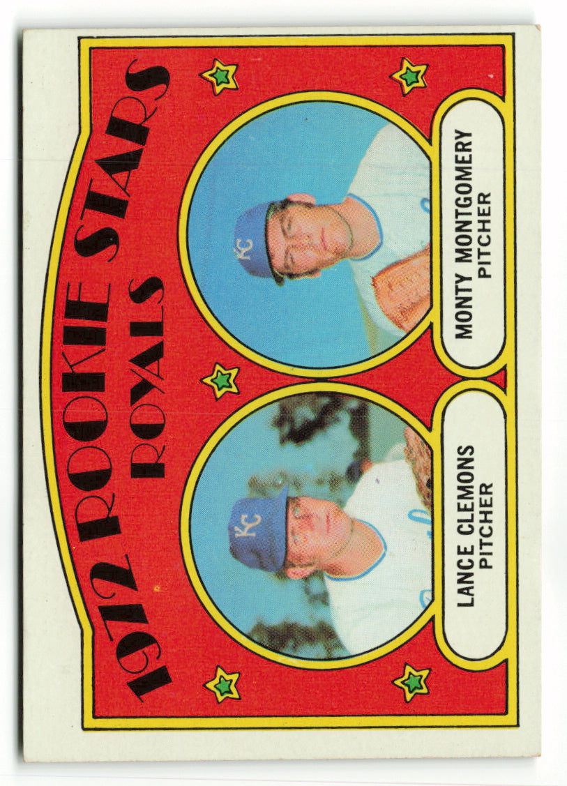 1972 Topps #372 Royals 1972 Rookie Stars (Lance Clemons / Monty Montgomery) RC