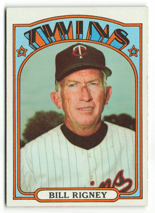 1972 Topps #389 Bill Rigney MGR