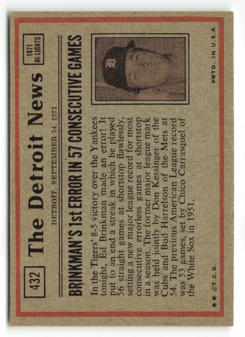 1972 Topps #432 Clarence Gaston IA